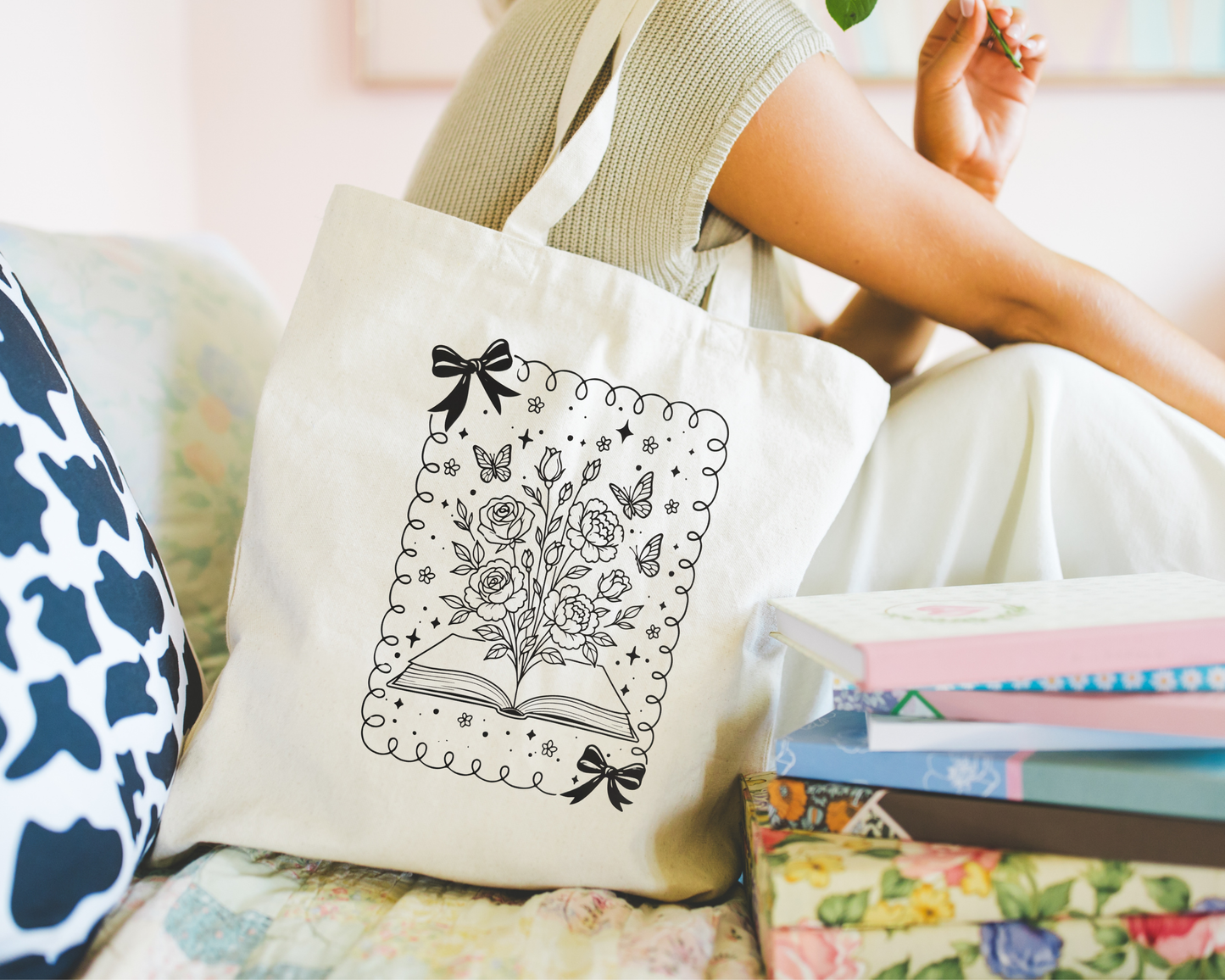 Blossom in Books Tote