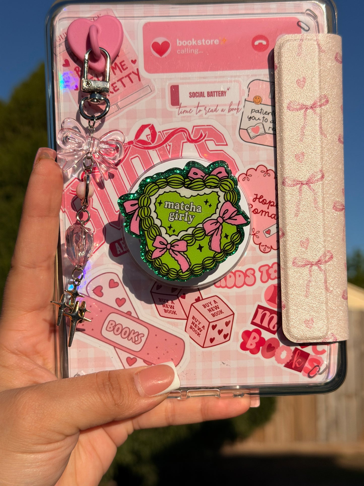 Matcha Girly E-Reader/Phone Grip