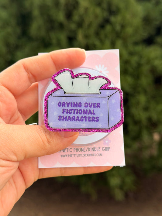 Crying over Fictional Characters E-Reader/Phone Grip