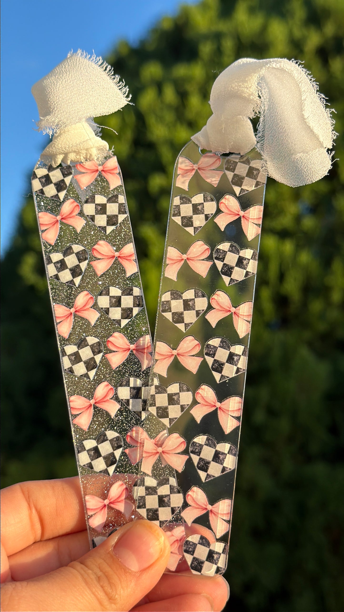 Checkered Heart Bookmark