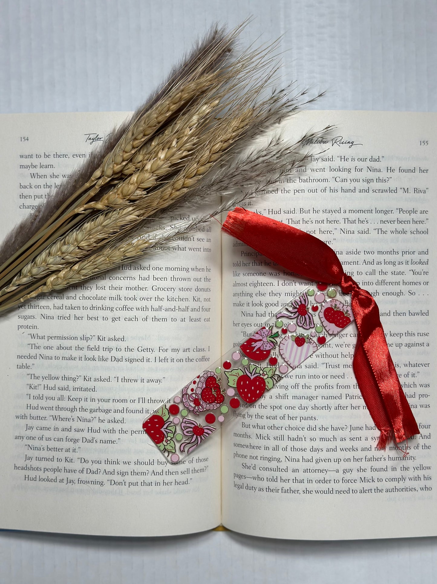 Cake Strawberry Coquette Bookmark