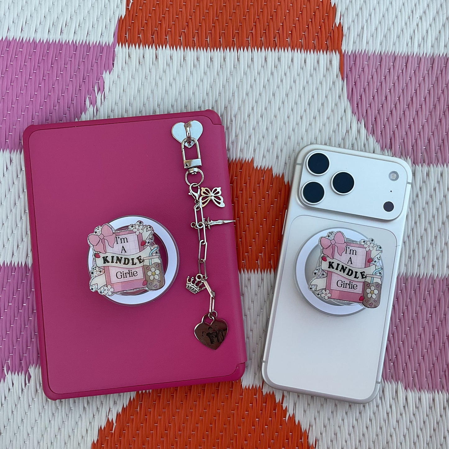I'm A Kindle Girly Magnetic E-Reader/Phone Grip
