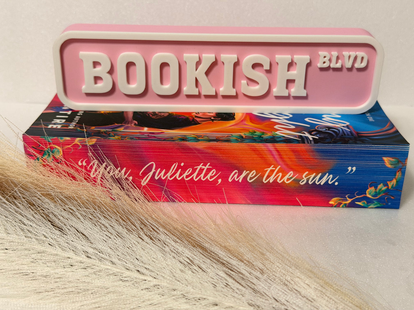 Bookish Blvd 3D Printed Bookshelf Sign