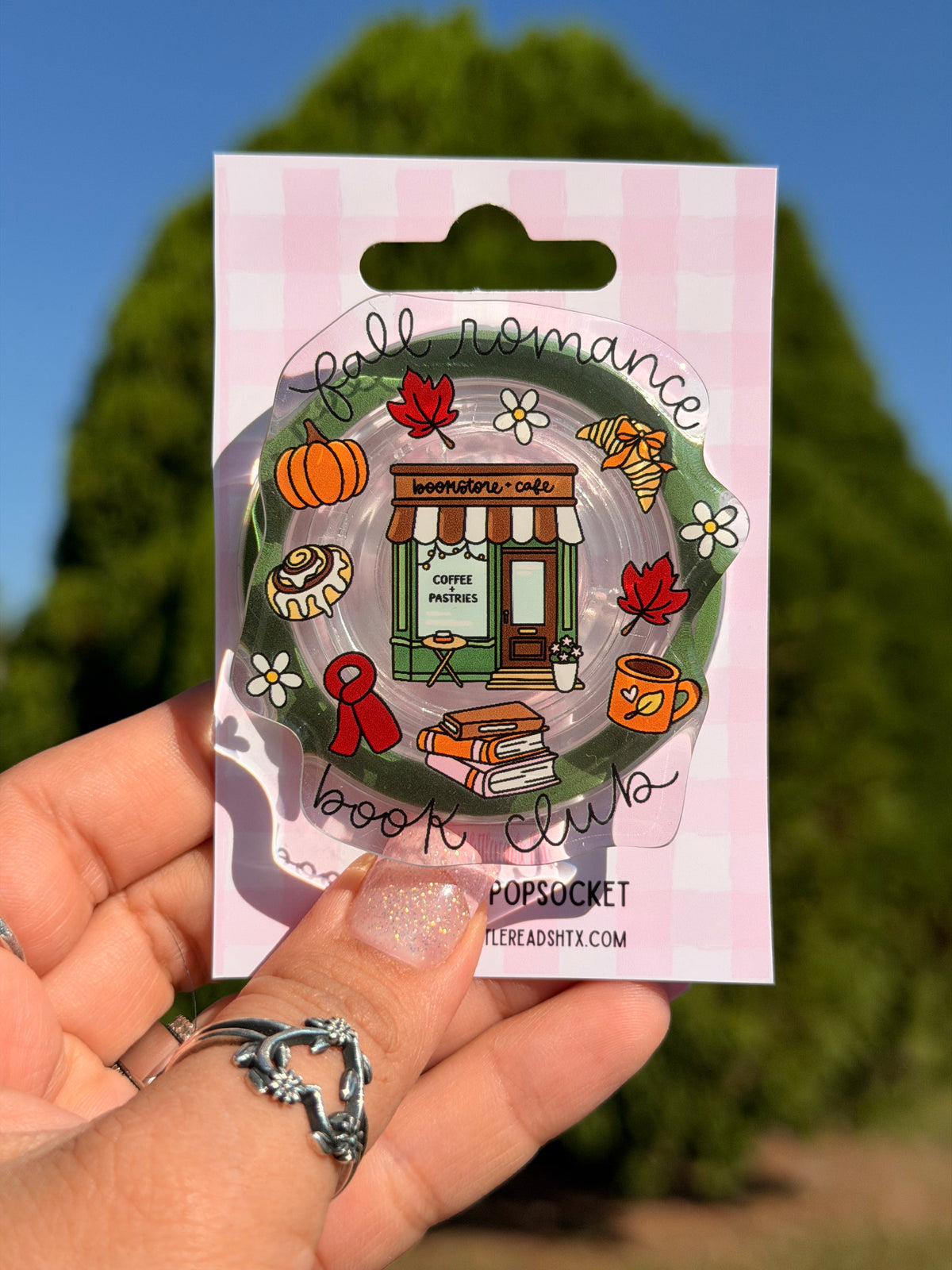 Fall Romance Book Club Magnetic Popsocket