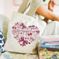 Bows in Heart Tote