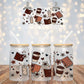 Brown Bookish Glass Cup