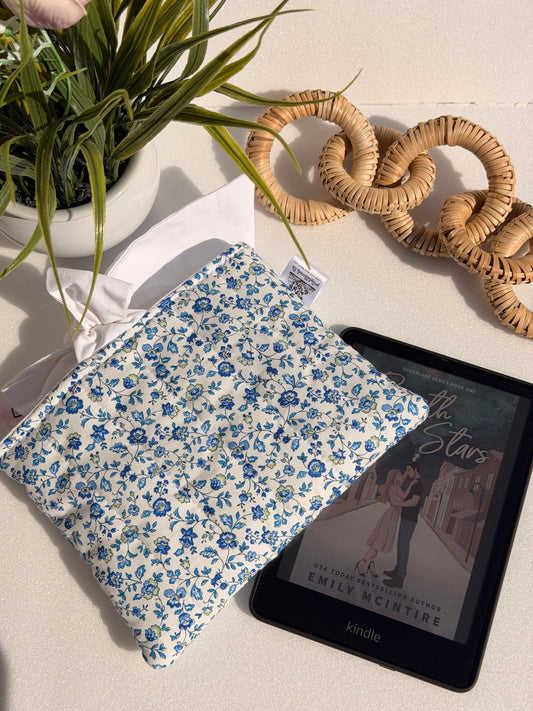 Blue Floral Kindle Sleeve