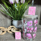 Pink Book - White Border Straw Topper