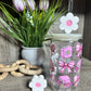 White Daisy Straw Topper
