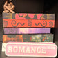 Romance Blvd 3D Printed Bookshelf Sign