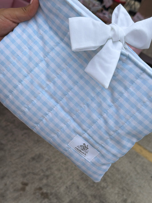 Blue Gingham Book/Bible Sleeve