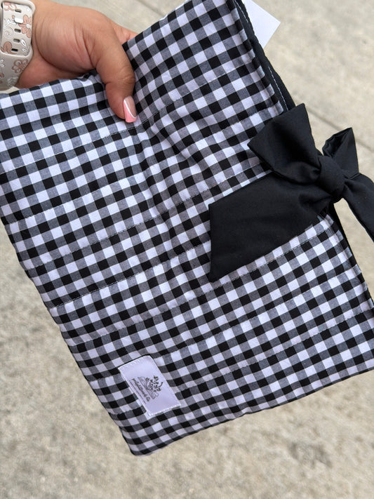 Black Gingham Book/Bible Sleeve