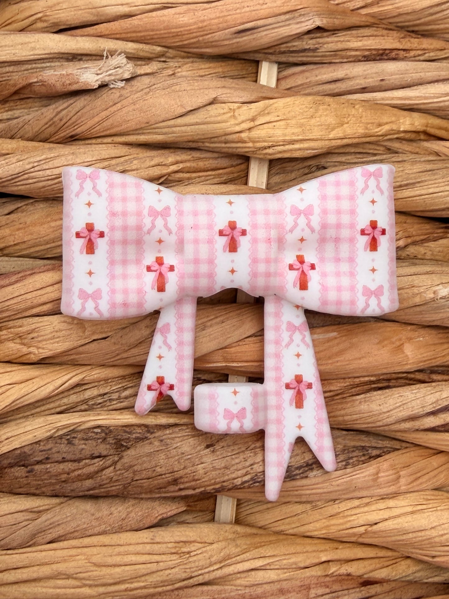 Cross & Bows Straw Topper