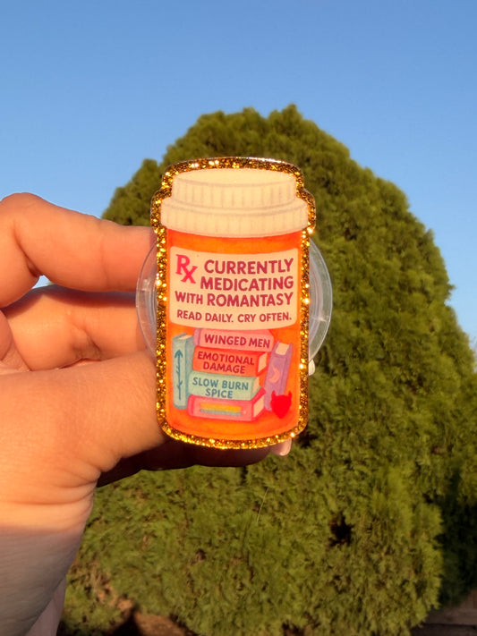 Romantasy Tropes Pill Bottle E-Reader/Phone Grip
