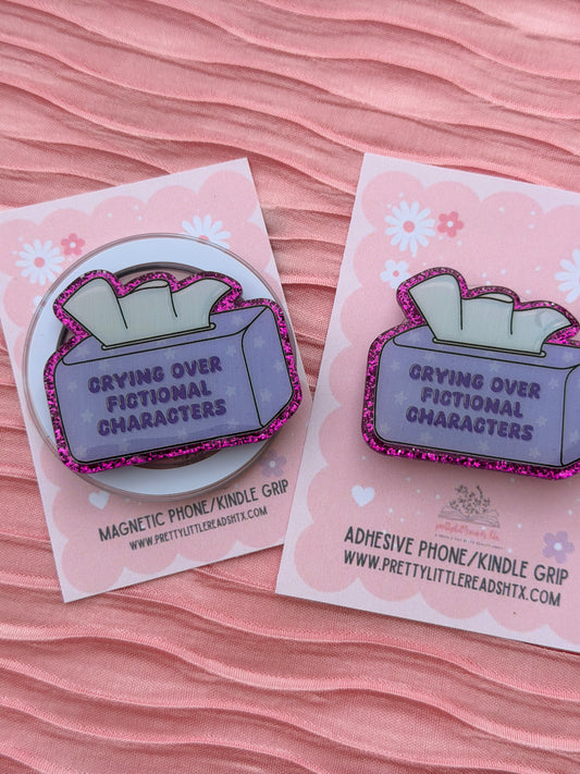 Crying over Fictional Characters E-Reader/Phone Grip