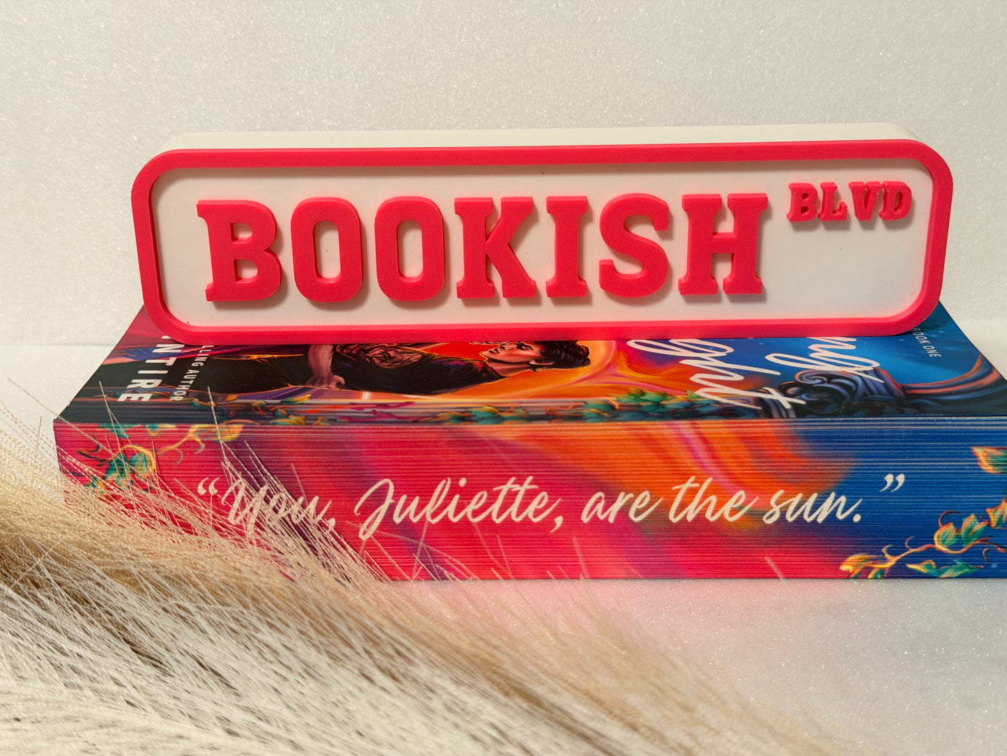 Bookish Blvd 3D Printed Bookshelf Sign