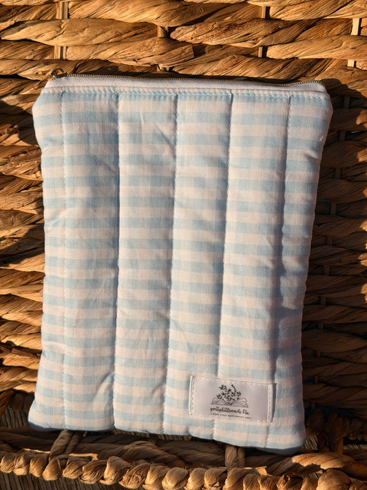 Baby Blue Gingham Kindle Sleeve