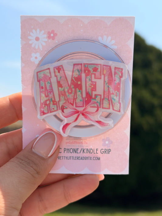 Amen Pink Ribbon E-Reader/Phone Grip