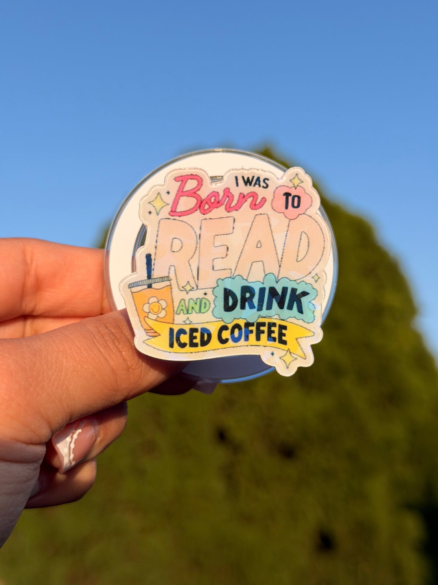 Born to Read & Drink Coffee E-Reader/Phone Grip