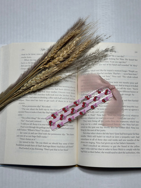 Coquette Strawberries Bookmark