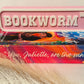 Bookworm Way Blvd 3D Printed Bookshelf Sign