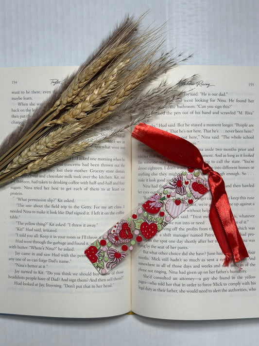 Cake Strawberry Coquette Bookmark
