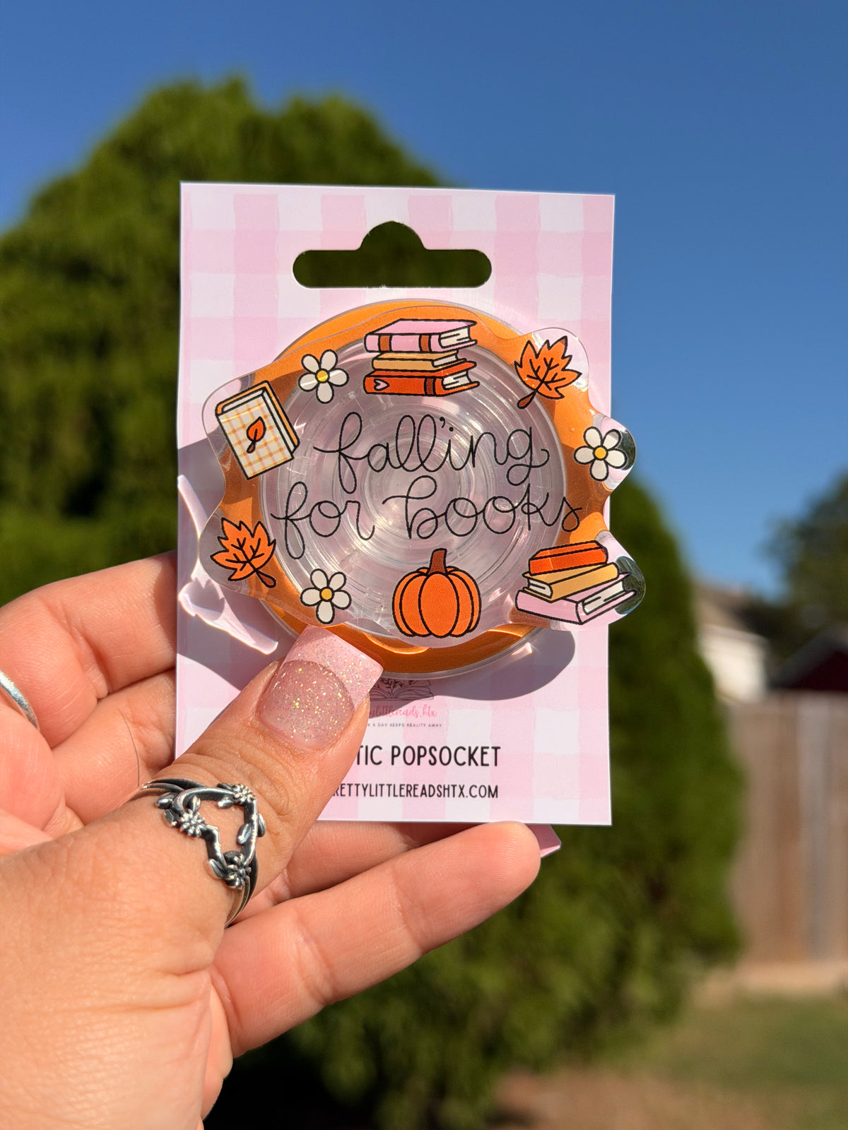 Falling for Books Magnetic Popsocket