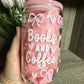 Books & Coffee Glass Cup