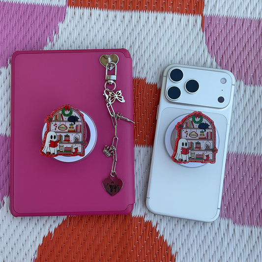 Holiday Bookshelf Magnetic E-Reader/Phone Grip