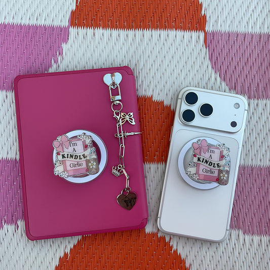 I'm A Kindle Girly Magnetic E-Reader/Phone Grip