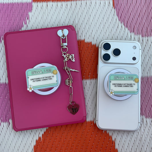 Emotionally Attached to Fictional Characters Magnetic E-Reader/Phone Grip