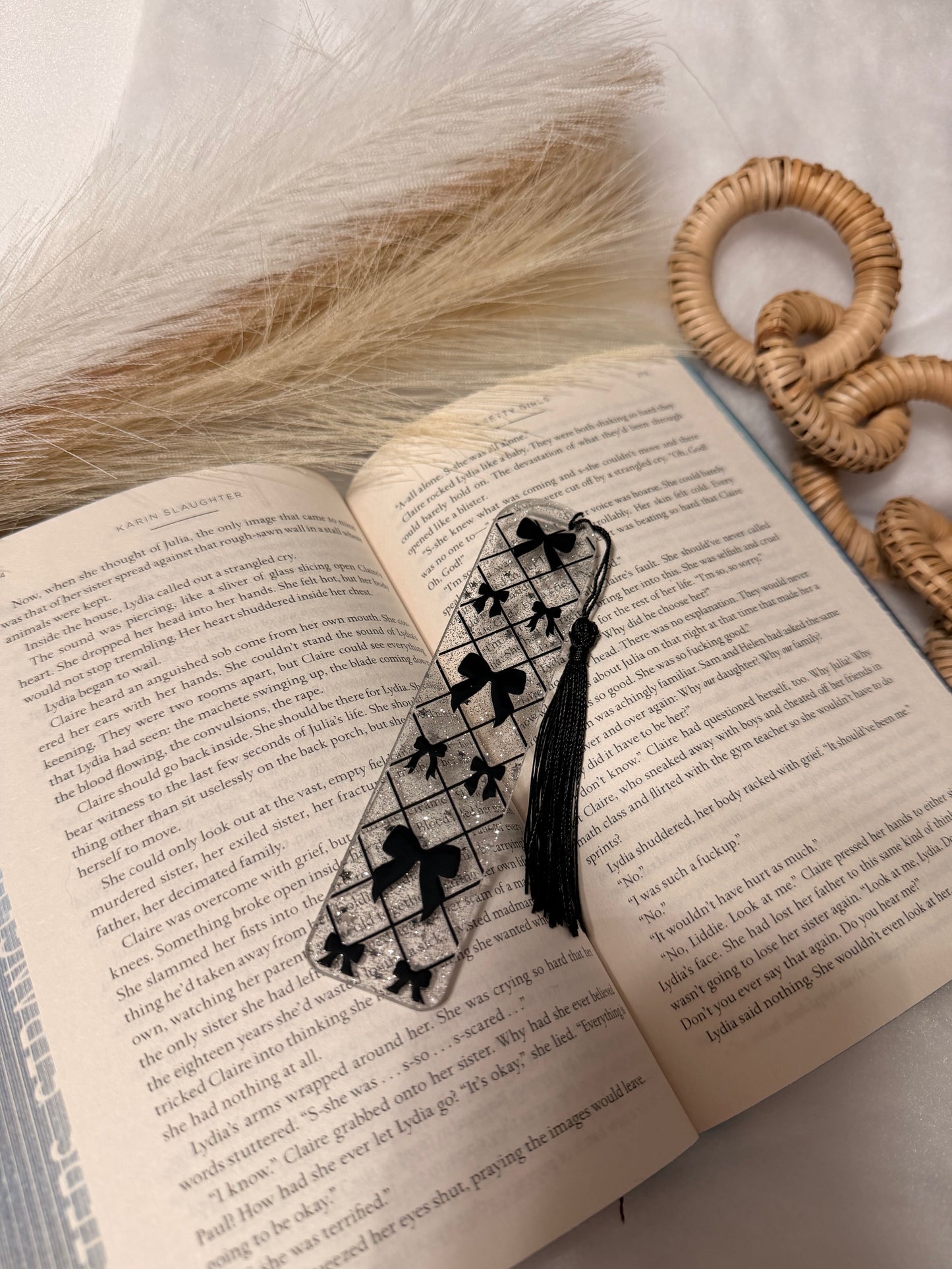 Black Ribbon Bookmark