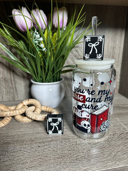 Black Book - White Border Straw Topper