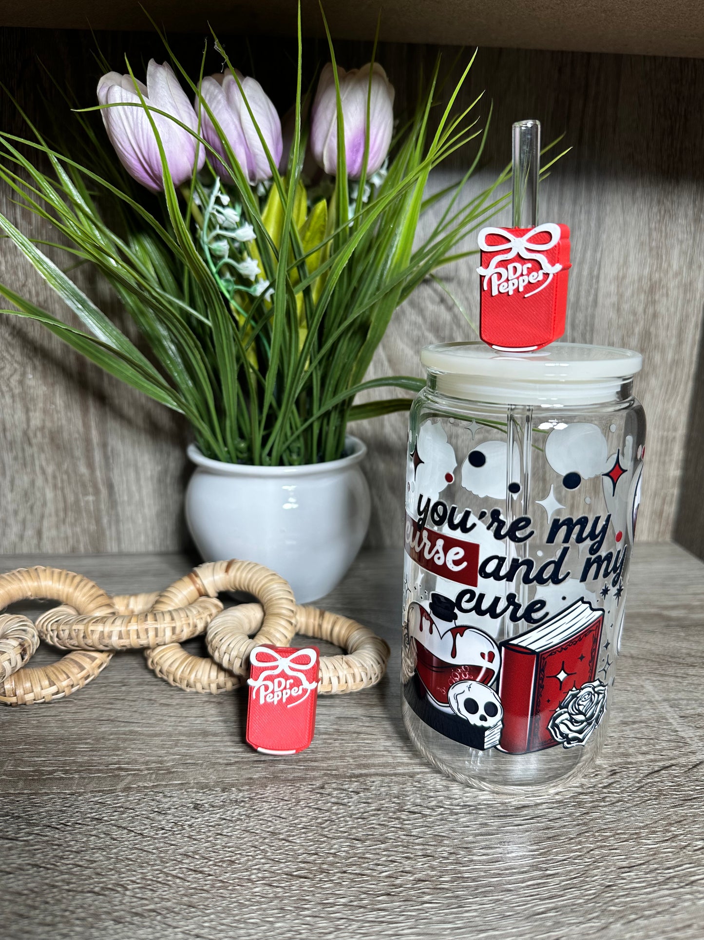 Dr. Pepper Straw Topper