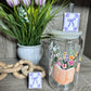 White Book - Purple Border Straw Topper