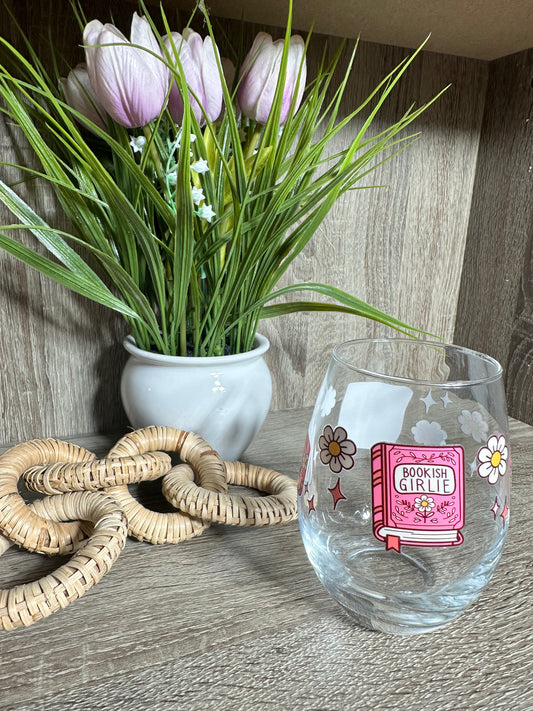 Bookish Girlie Wine Glass Cup
