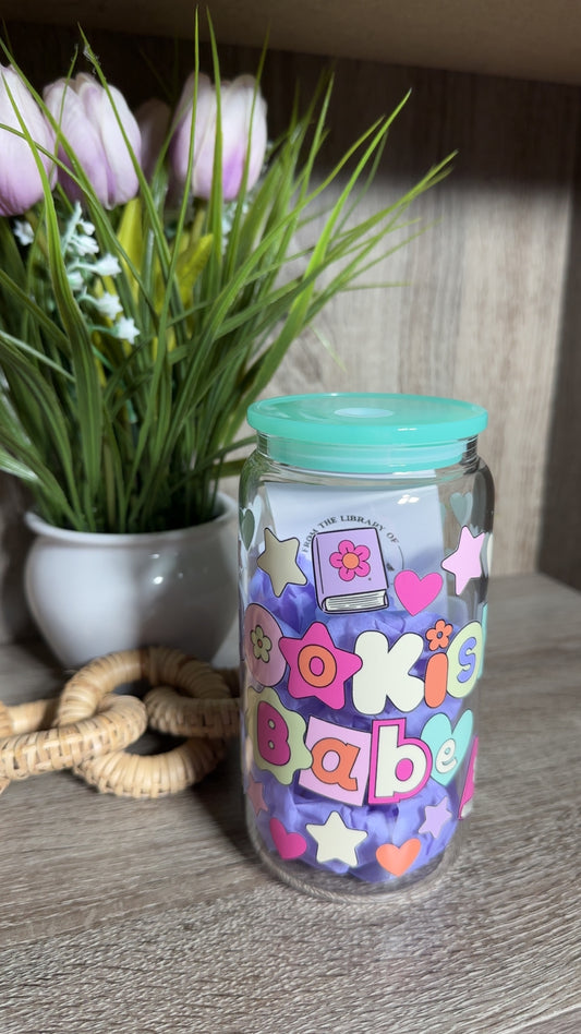 Bookish Babe Glass Cup