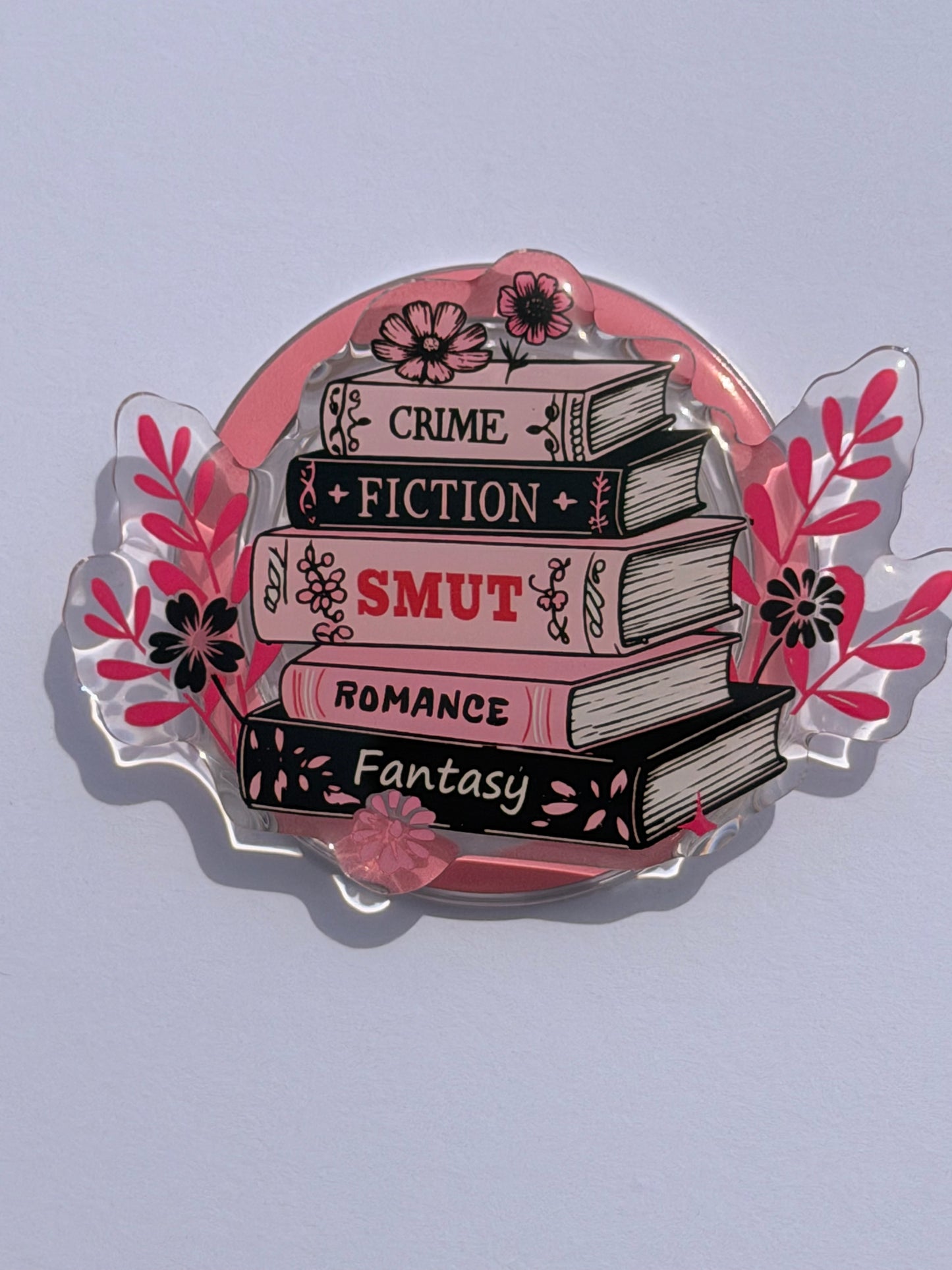 Stacked Genre Books Magnetic Popsocket