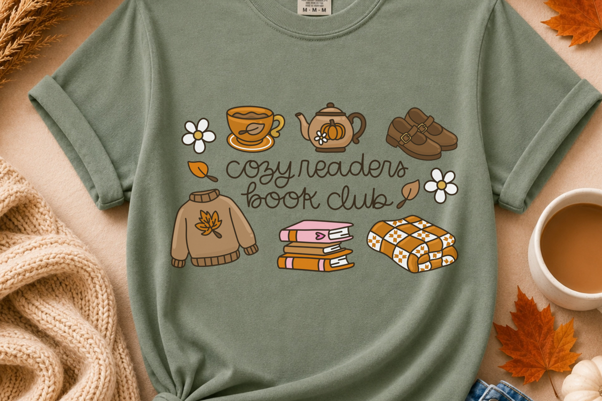 Cozy Reader’s Book Club T-Shirt