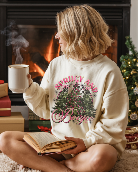 Spruce & Boujee Sand Sweatshirt