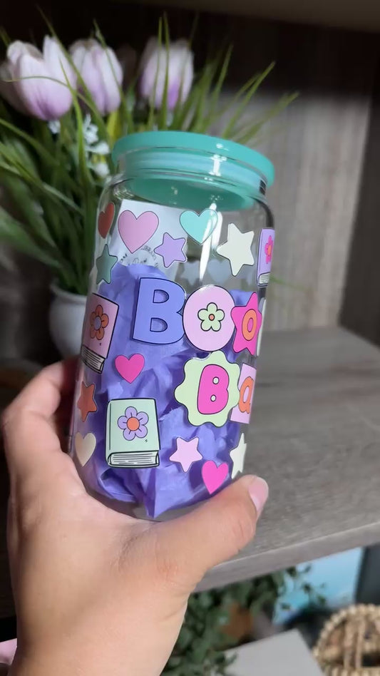 Bookish Babe Glass Cup